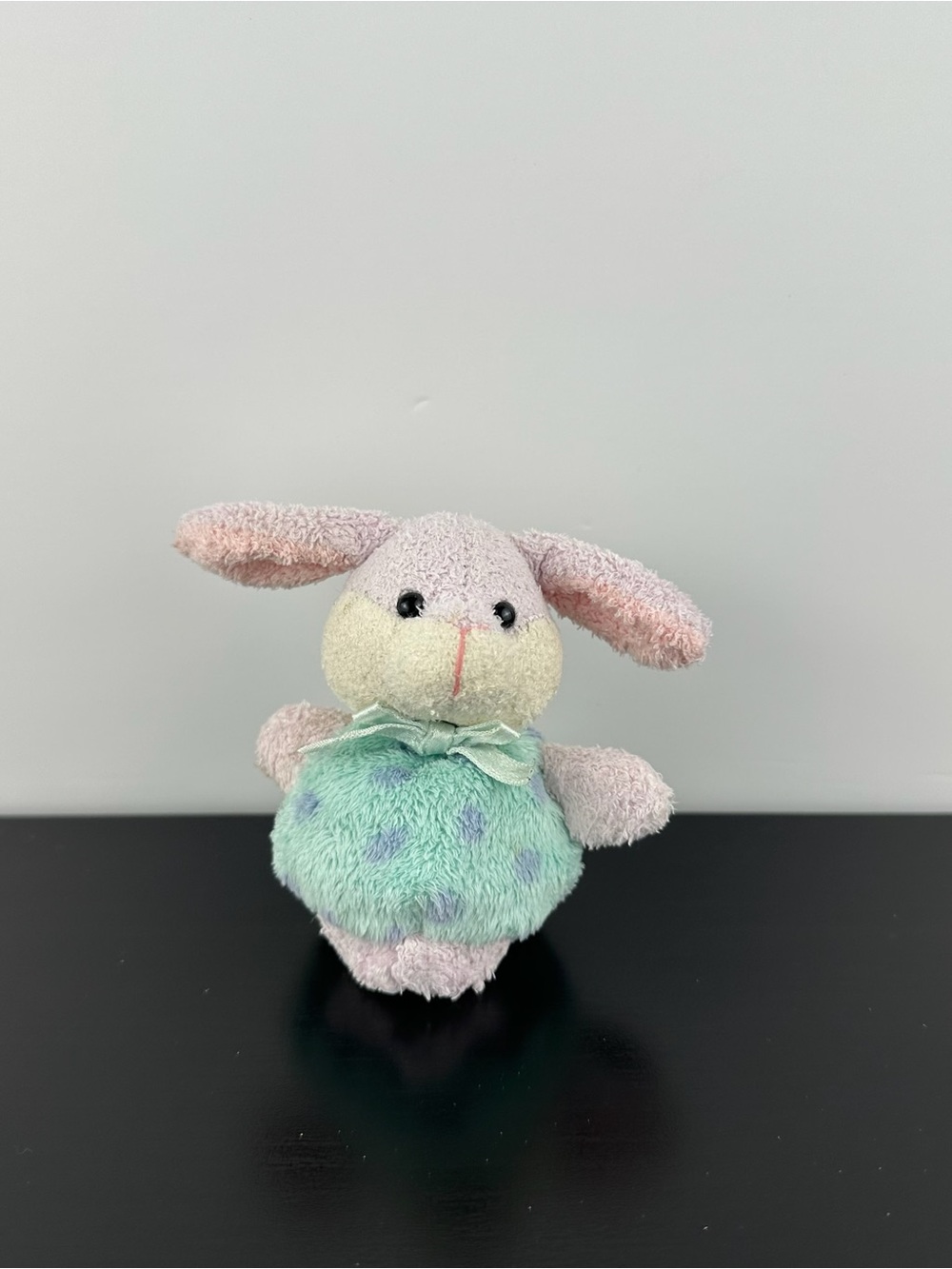 Russ Berrie RARE Luv Bunch Mini Baby Puffs Bunny Rabbit 3.5” Pink Blue Plush